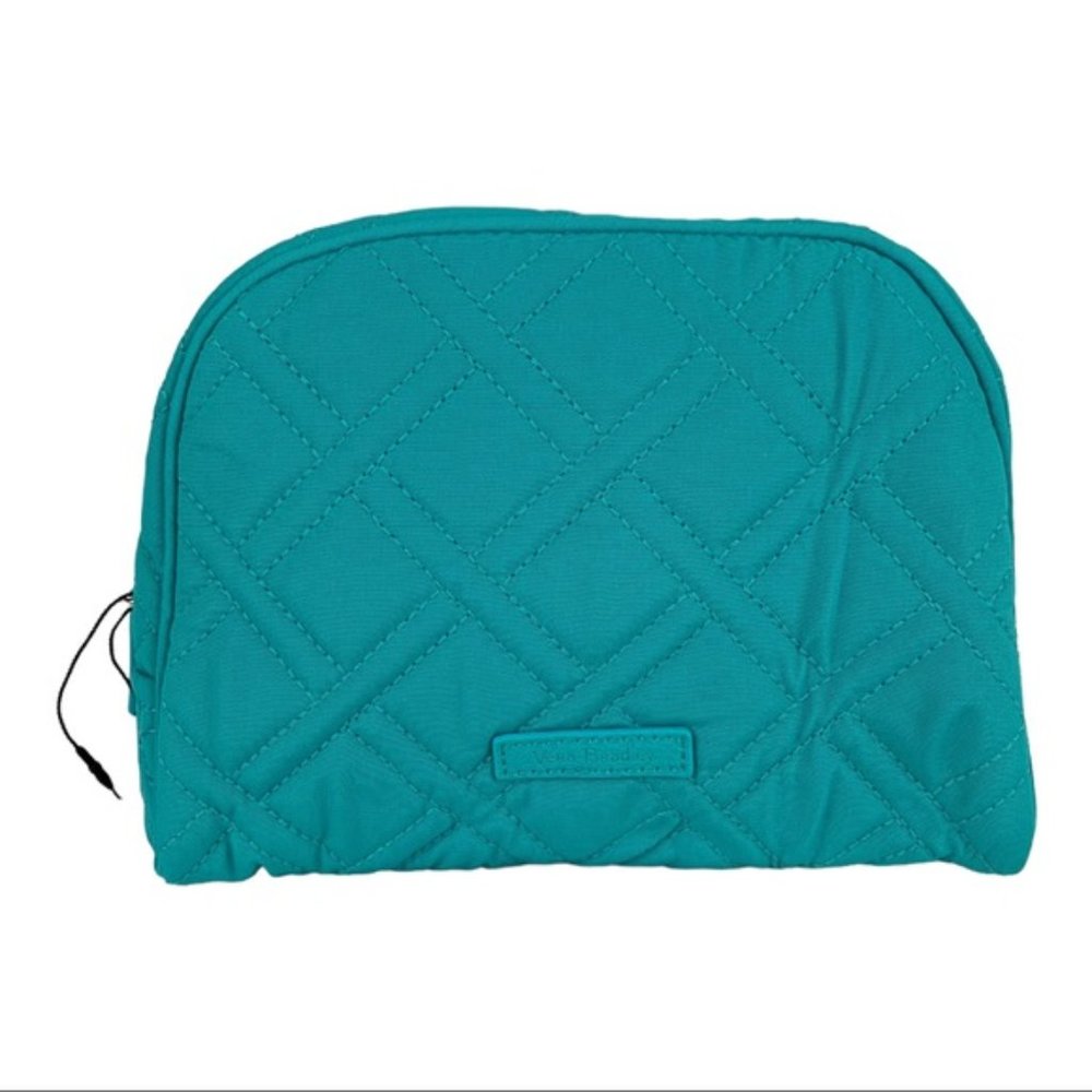 Vera Bradley Medium Zip Cosmetic Turquoise Sea - Picture 14 of 14